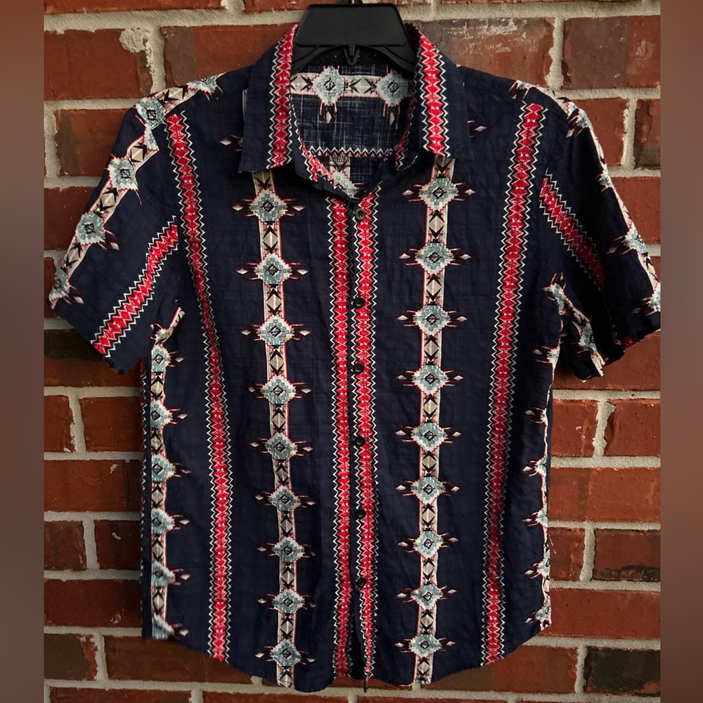 VATPAVE Mens Summer Tropical Short Sleeve Button Down M Aztec Hawaiian Shirts Z5